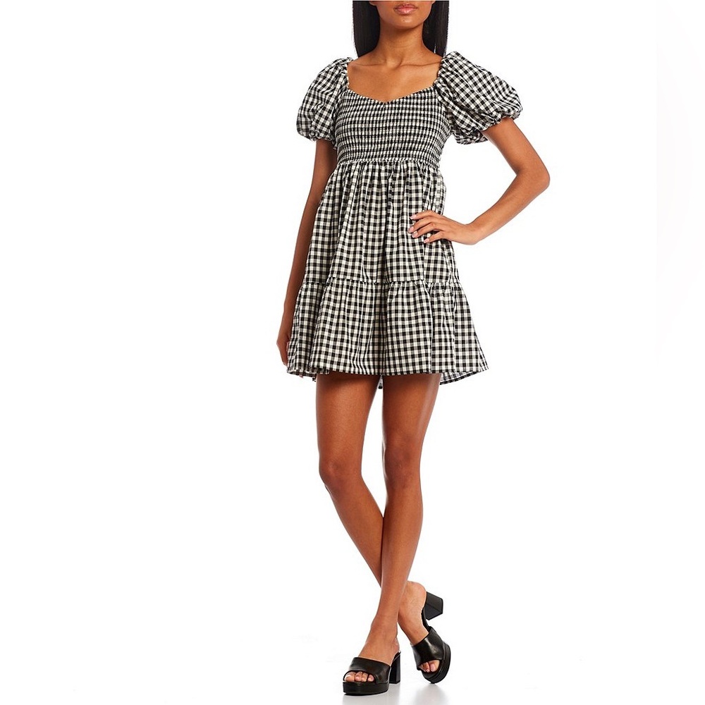 Abound Black & White Baby Doll Dress Size Medium